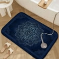 thumbnail image 4 of 1pc Blue Mandala Pattern Absorbent Non-Slip Bathroom Thickened Flannel Rug Decor,Soft,Quick Drying,Suitable For Indoor/outdoor Use,Bathrooms,Bedrooms,Kitchens,Terrace,Laundry Rooms,16"x24", 4 of 9