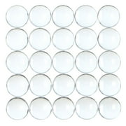 CLEVER DELIGHTS CleverDelights 12mm (1/2") Round Glass Cabochons - 100 Pack