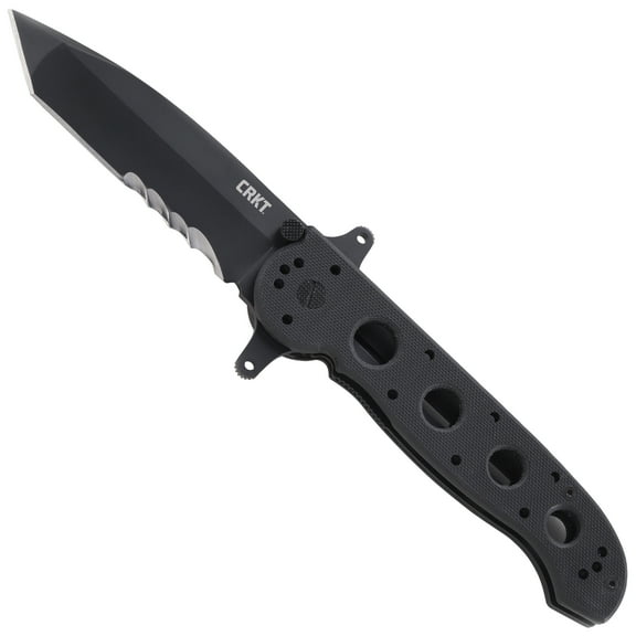 CRKT M16-14SFG Folding Knife with Liner Lock: 1.4116 Veff Serrations Blade, G10 Handle, Reversible Pocket Clip, M16-14SFG