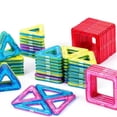 thumbnail image 3 of Bloques magnéticos para construcción con 40 imanes multicolor, 3 of 4