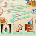 thumbnail image 3 of LORMAY 7 Pcs Silicone Brush applicator kit for UV Resin Epoxy Art Crafting and Cream Makeup Products (Mint Green), 3 of 7