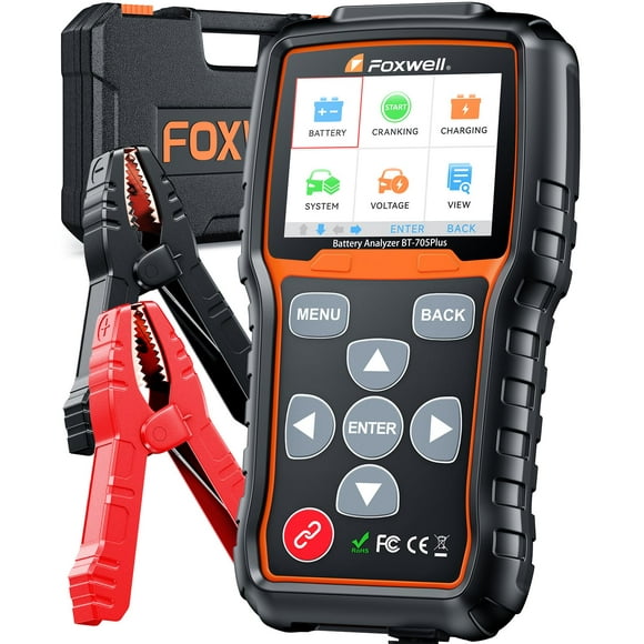 Probador de baterías de coche FOXWELL BT705 Plus 12 V 24 V 100-2000 CCA
