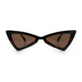 thumbnail image 3 of Womens Squared Triangle Gothic Retro Cat Eye Plastic 20s Sunglasses Tortoise - Brown, 3 of 8
