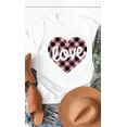 thumbnail image 6 of Pink Plaid Love Graphic Tee T-Shirt PLUS, 6 of 8