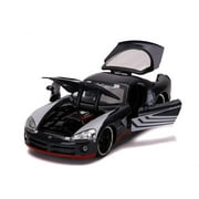 2008 Dodge Viper SRT10 Dark Gray with Venom Diecast Figurine Spider-Man Marvel Series 1 24 Diecast Model Car by Jada