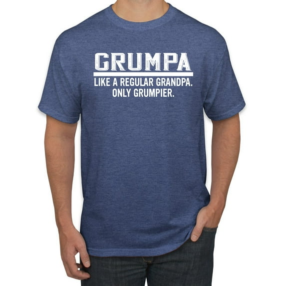 Wild Bobby,Grumpa Like A Regular Grandpa Only Grumpier, Father's Day, Men Graphic Tees, Vintage Heather Blue, Small