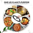 thumbnail image 7 of Universal Lid for Pots,Pans and Skillets,Tempered Glass Lid with Heat Resistant Silicone Rim,Fits  10", 11", 12" Diameter Cookware,Replacement Lid for Frying Pan and Cast Iron Skillet., 7 of 7