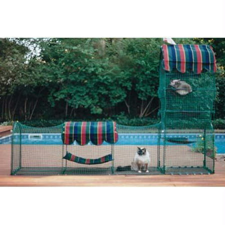 Kittywalk Town And Country Collection Outdoor Cat Enclosure Green 96 X 18 72 Canada - Kittywalk Deck Patio Outdoor Cat Enclosure