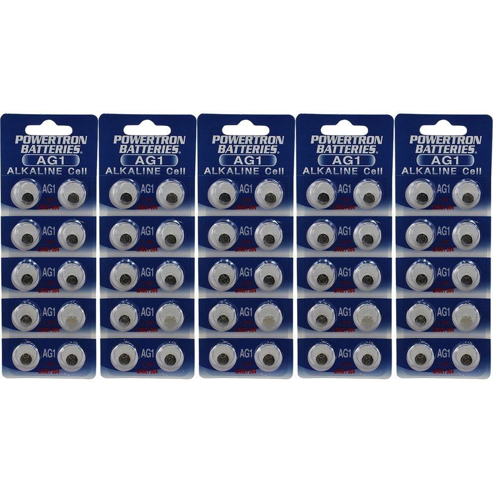 (50) AG1 Watch Batteries SR621, SR621SW, 364, 164