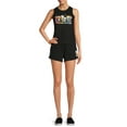 thumbnail image 2 of Peanuts Snoopy Juniors’ Rainbow Heart Graphic Print Shorts, 2 of 5