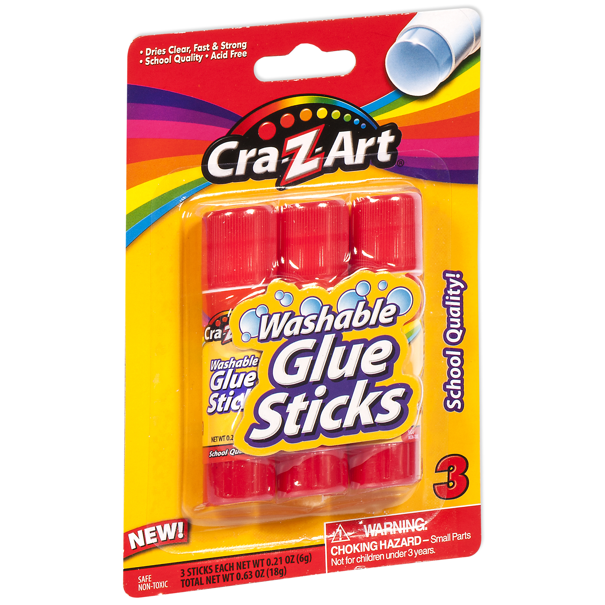 Cra-Z-Art Washable Glue Sticks, School Quality, 3 Count - image 3 of 12