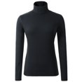 thumbnail image 1 of HieasyFit Haut à Col Roulé Thermique Basique en Coton pour Femmes Noir m, 1 of 10