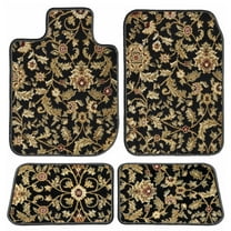 GGBAILEY Chevrolet Silverado 1500 (Extended Cab) Black Oriental Car Mats, Custom Fit for 2010, 2011, 2012, 2013, 2014, 2015, 2016, 2017, 2018 - Driver, Passenger & Rear Carpet Car Mats