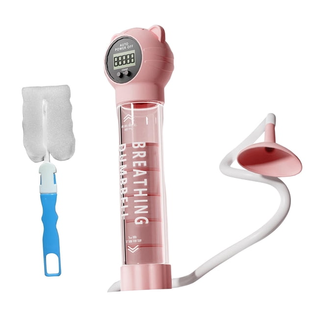Equipo de entrenamiento con mancuernas para respiración, ejercitador diario, ergonómico, profesional Rosa con orejas