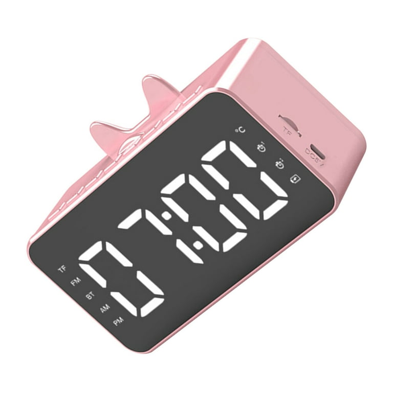 CR-07 Pink Radio reloj despertador digital con PLL FM y pantalla LED de  Lenco