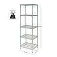 thumbnail image 5 of 5 Tier Wire Shelving Unit, Height Adjustable Wire Shelves with 250 LBS Capacity Per Shelf, Metal Storage Rack Organizer for Laundry, Kitchen, Bathroom, Pantry, Closet (18"D x 21.5"W x 71"H, Chrome), 5 of 9