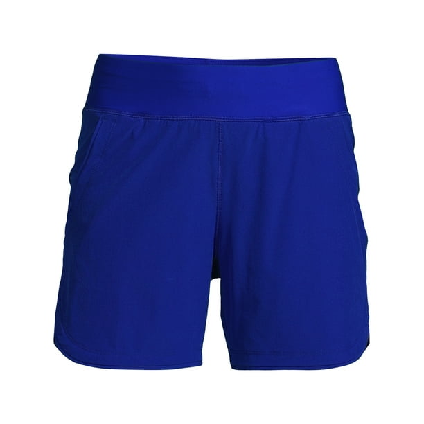 Lands' End Women's Plus Size 5" Quick Dry Elastic Waist Board Shorts
