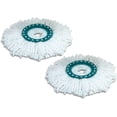 thumbnail image 1 of Cabezales de repuesto para trapeador de disco Clean Twist de color azul, paquete de 2, ideales para pisos de baldosas y piedra, microfibra absorbente de agua y suciedad, trapeadores de repuesto, fácil, 1 of 5