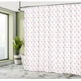 thumbnail image 4 of Ambesonne Flamingo Shower Curtain, Minimal Exotic Birds Motif, 69"Wx84"L, Pink and White, 4 of 4