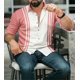 thumbnail image 1 of Camisas de moda para hombre, camisas formales con solapa, lujosas, cómodas, de alta calidad, de tela liviana, para bailes de graduación, bodas, camisas con botones, 1 of 6