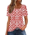 thumbnail image 1 of Usted Es Más Que una Camisa de Puntuación de Prueba, de Moda Casual Impreso Botón de Manga Corta Cuello en V para las Mujeres, 1 of 4