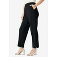 thumbnail image 3 of Roaman's Women's Plus Size Soft Knit Straight-Leg Capri Pant, 3 of 3