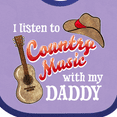 thumbnail image 4 of Inktastic I Listen to Country Music with My Daddy Guitar and Hat Boys or Girls Baby Bib, 4 of 4