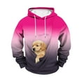 thumbnail image 5 of Pet Carrier Hoodie for Men Gradient Color Kitten Cat Puppy Holder Kangaroo Pocket Cozy Soft Dog Pouch Winter Drawstring Oversized Sweatshirt with Pockets Pullover Top Hoodies, 5 of 5