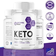 Optimal Max Keto - Ketogenic Weight Loss Formula - Energy & Focus Boosting Dietary Supplements for Weight Management & Metabolism - Advanced Fat Burn Ketones Pills - 60 Capsules (1 Pack)