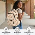thumbnail image 4 of Chririnla Capybara Heart Pattern Lightweight Zaino per ragazze for Outdoor School, traspirante Waterproof 600D Polyester Multi-pocket Bookbag, 4 of 10