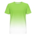 thumbnail image 4 of YLSDY Cotton T-Shirt for Men Summer Gradient Print Short Sleeve T Shirt Casual Street Fashion Tees Slim Fit Crewneck Top Green XXL, 4 of 5