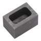 thumbnail image 4 of Molde de lingote de grafito rectangular, crisol de refinación de metal para joyería, fundición, oro, plata, cobre, 4 of 5
