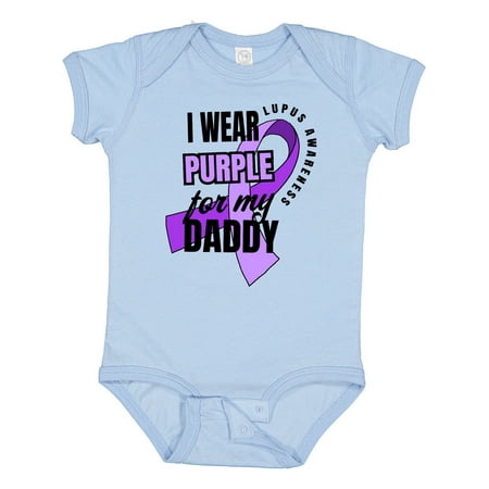 

Inktastic I Wear Purple for My Daddy Lupus Awareness Gift Baby Boy or Baby Girl Bodysuit