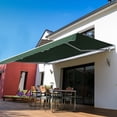 thumbnail image 5 of Outsunny 12' x 8' Green Manually Retractable Patio Awning, UV Resistant, 5 of 11