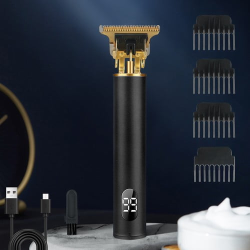 Elegant Choise Digital Display Men Electric Push Clipper Professional Haircut Trimmer Cordless