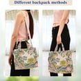 thumbnail image 4 of FORMRS Womens Corduroy Tote Bag Crossbody Shoulder Handbag with Pocket, Pink Floral Wave, 4 of 7