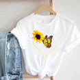 thumbnail image 1 of Camiseta con estampado Floral de flores de los 90 para mujer, ropa de calle de estilo de dibujos animados para mujer, camiseta estampada, camiseta gráfica para mujer Tan Jianjun unisex, 1 of 2