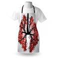 thumbnail image 3 of Modern Apron Eco Environment Themed Human Lung Shaped Floral Tree Healthy Lifestyle Nature Print, Unisex Kitchen Bib Apron with Adjustable Neck for Cooking Baking Gardening, Red Brown, by Ambesonne, 3 of 3
