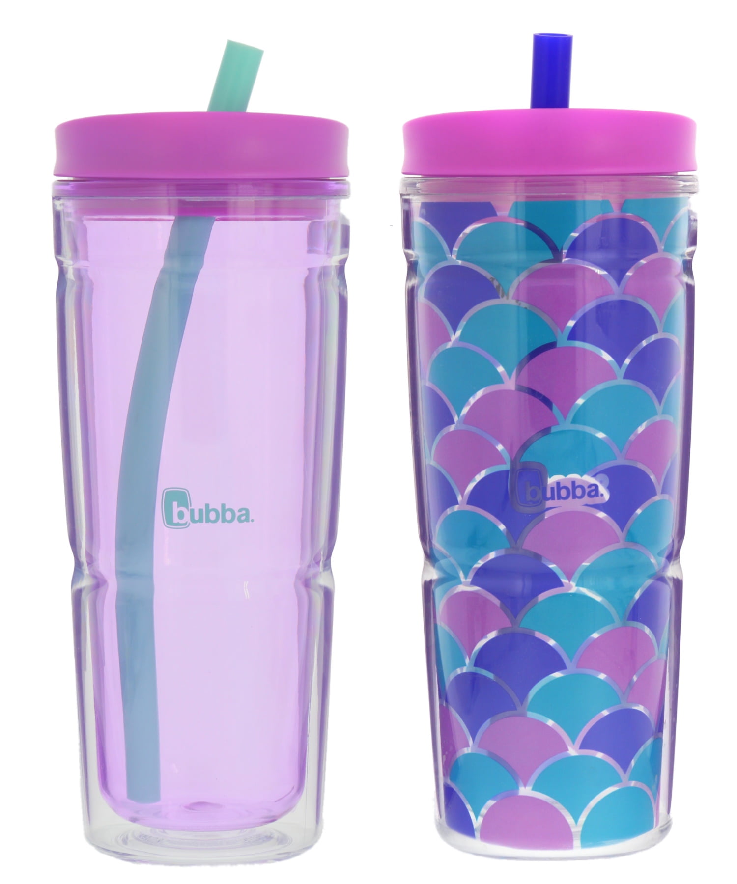BUBBA ENVY 24oz 2 PACK TUMBLER STAINLESS W TEAL/GREEN LID AND STRAW