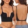 thumbnail image 3 of MEICHEN Womens Half Cup Push Up Bra Solid Sexy Soft Underwire Seamless Bralettes Underwear Summer Clothing Fall Fashion Essentials, 3 of 7