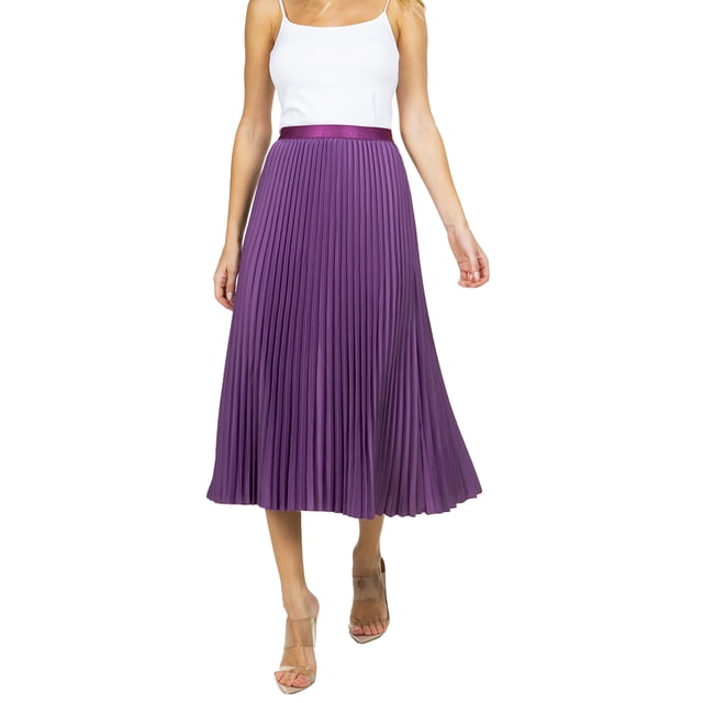 Falda plisada color Lila AMAD Casual para mujer talla M