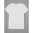 thumbnail image 2 of Camiseta de algodón con estampado de lazo de la bandera estadounidense para niños y niñas. Suave y cómoda, de manga corta y cuello redondo. Ideal para el Día de la Independencia. Ropa con la bandera, 2 of 6
