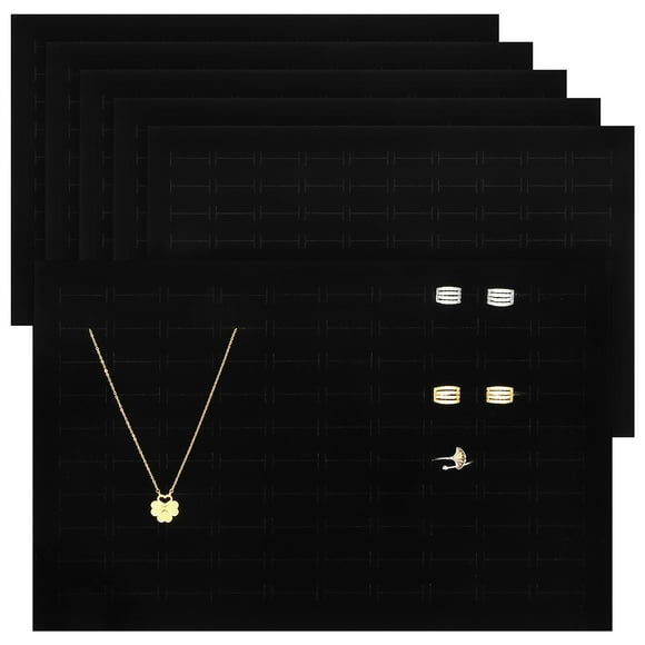 6 PCS Insertar almohadillas de pantalla para la caja de almacenamiento de joyas múltiples ranuras bandejas de esteras de esponja para aretes de anillos