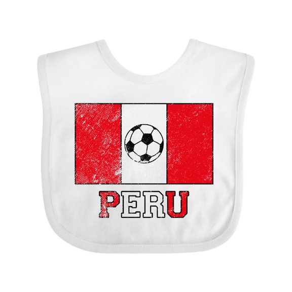 Inktastic Peruvian Soccer Boys or Girls Baby Bib