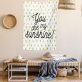 thumbnail image 2 of Quote Tapestry, Motivational Sunshine Quote Inspiration Print Colorful Raindrops on Background, Wall Hanging for Bedroom Living Room Dorm Decor, 60W X 80L Inches, Mustard White, by Ambesonne, 2 of 5