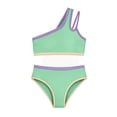 thumbnail image 4 of YEPGAR Girls Bikini Set 2 Piece Swimming Dress High Waisted Padded Bathing Suit Comfortable Girls' Swimwear for 7-16 Years (Mint Green, 9-10 Years), 4 of 4