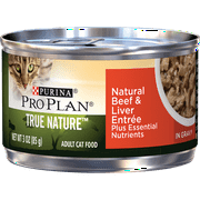 (24 Pack) Purina Pro Plan Natural Gravy Wet Cat Food, TRUE NATURE Natural Beef & Liver Entree, 3 oz. Pull-Top Cans