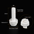 thumbnail image 2 of Uxcell Plastic Machine Screws, M6x20mm PP Slotted Knurled Fasteners Bolts, White, 20Pack, 2 of 5