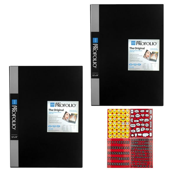 Itoya Art Profolio "13x19" Storage Display Book 2 Pk   Scrapbook Emoji Stickers