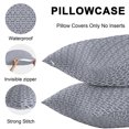 thumbnail image 4 of Navy Blue Boho Outdoor Pillow Covers 16x16 Inch Throw Pillow Covers Set of 2 Waterproof Decorative Pillow Cases Farmhouse Country Flowers Plaid Textured Cushion Covers for Patio Furniture Garden, 4 of 8